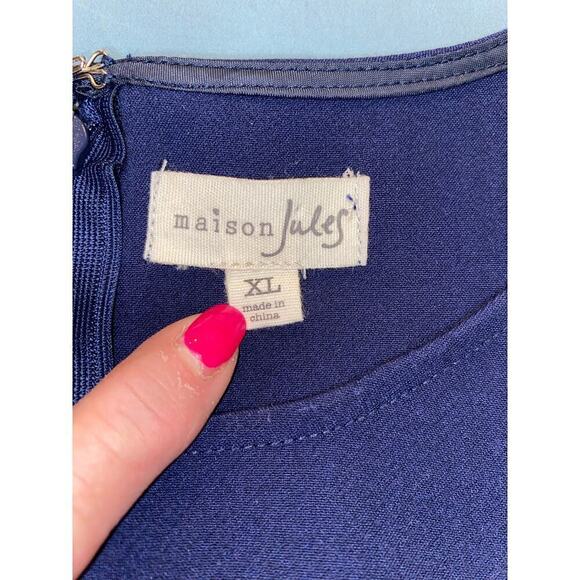 Maison Jules sleeveless blue dress.  SZ XL - Picture 3 of 3
